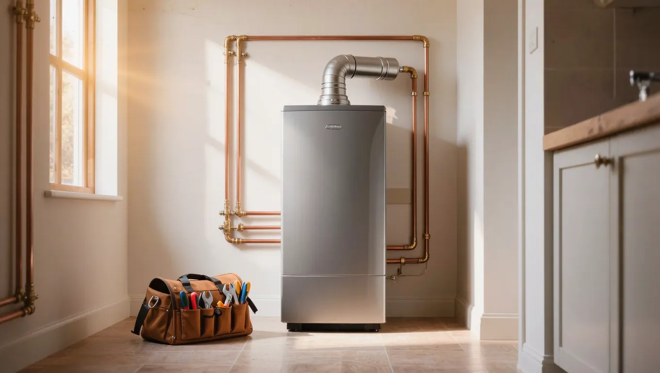 Boiler and pipework installed by Dolmen Heat and Plumbing